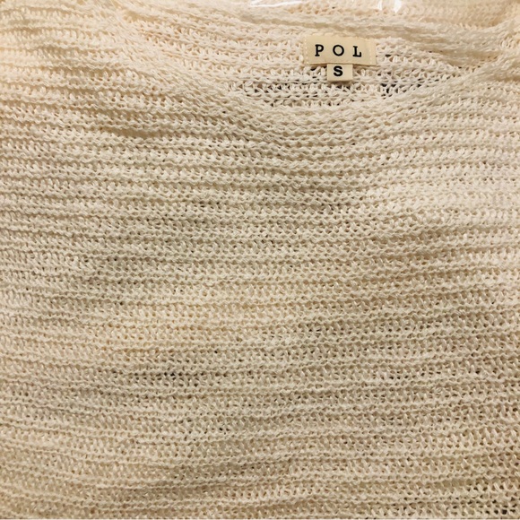 POL Ivory Shear Lightweight Cropped Sweater - Picture 5 of 5